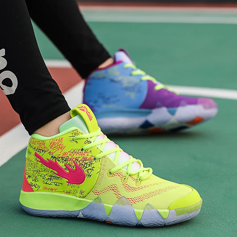 Новые мужские Баскетбол обувь zapatillas hombre Deportiva; сезон весна-осень мультицветная смесь и пропускающие воздух мужские Баскетбол обувь