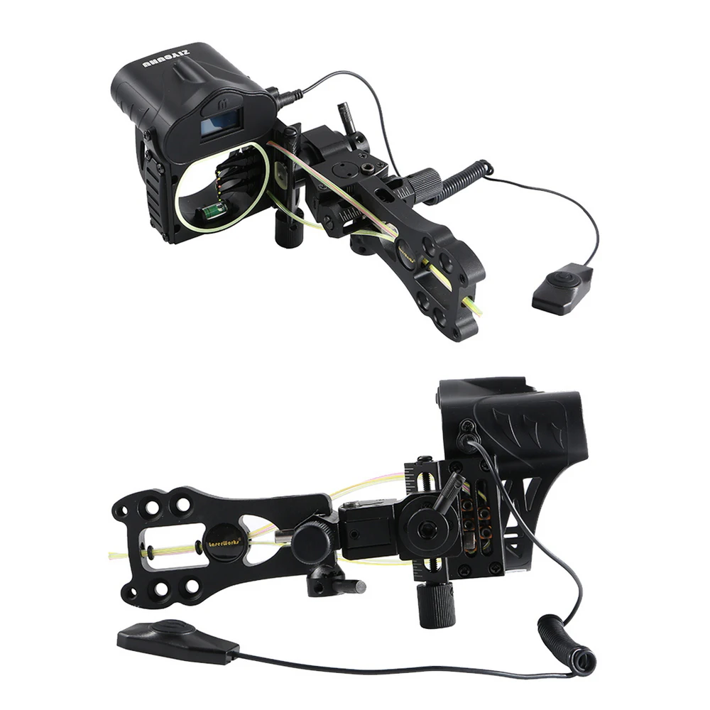 

5-Pin Bow Sight Fast Adjustment Sight Ranging Bow Aiming Range Finder for Hunting Entertainment Archery Real-Time Rangefinder