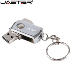 JASTER – clé USB métallique rotative, support à mémoire de 4GB 8GB 16GB 32GB 64GB, lecteur Flash, capacité réelle, avec porte clés 