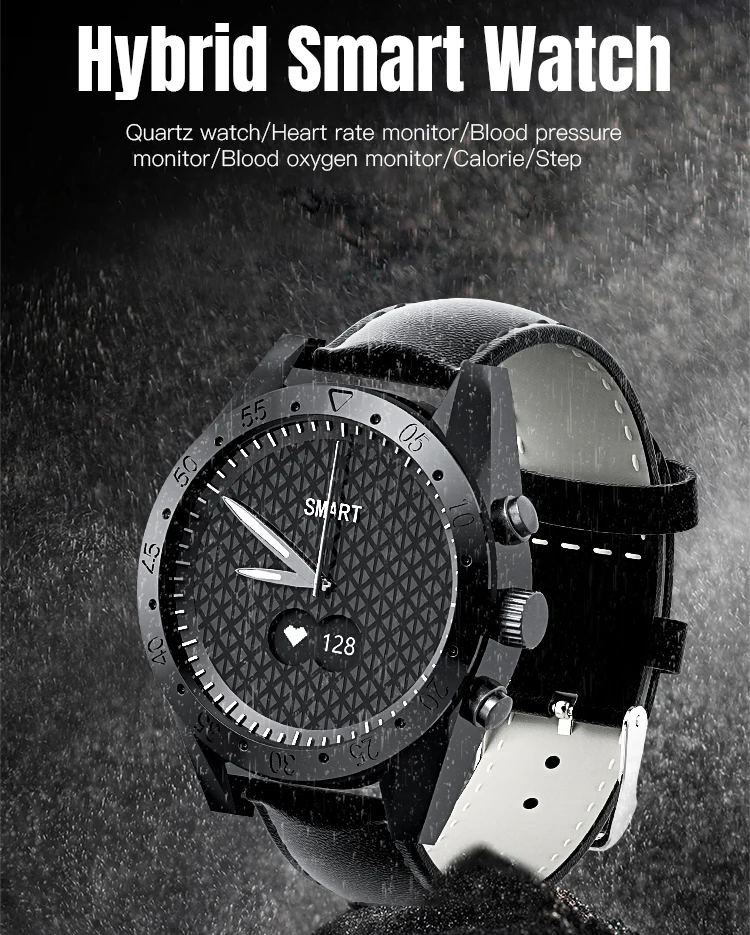 Toleda T4 hybrid watch clock with heart rate blood pressure SPO2 monitor IP68 smart watch 2019 free shiping