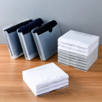 

5pcs Lazy Clothes Folding Board T-shirt Jumpers Wardrobe Storage Folder Travel Dust-proof Storage Box Easy Fast Space Saving