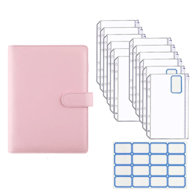 A6 Notebook Binder Budget Planner Organizer 6 Ring Binder Cover 12