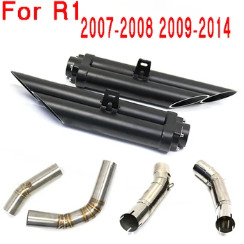 

Right and Left Side Logo Exhaust Muffler Pipe Motorcycle Aluminum Alloy for yzf R1 2004 2005 2006 2007 2008 2009 2010 2011-2014
