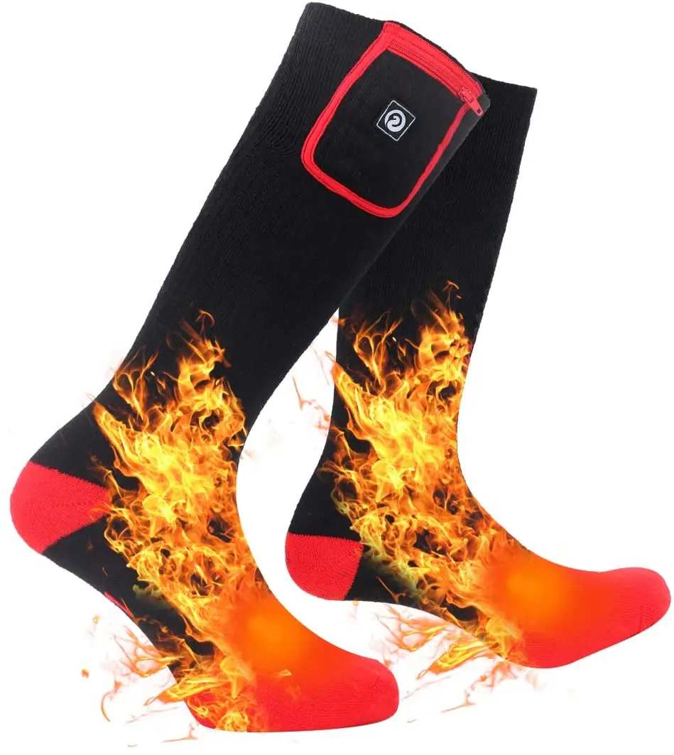 SAVIOR HEAT Heated Socks Men Women Battery Sock for Cold Feet Thermal Electric Socks for Camping Winter Footwarmers S-XL