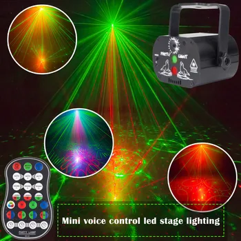 

60 Patterns RGB LED Stage Light Remote Control Colorful Rotating Projection Lamp KTV Bar Stage Light H-best