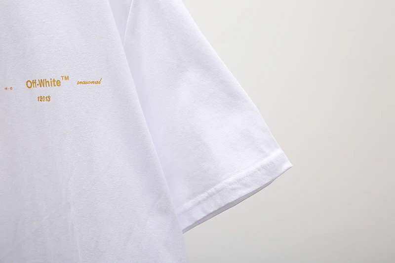 Европейская американская алфавитная стрела 19ss Off-White OW мужские/женские модные модели для влюбленных хлопковая Повседневная футболка с коротким рукавом и круглым вырезом