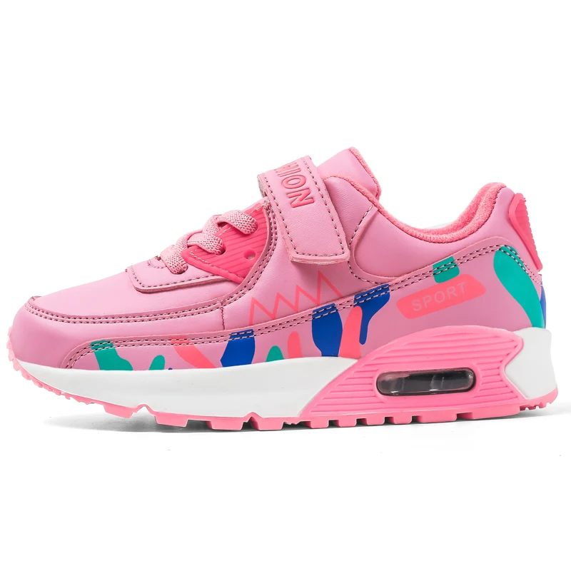 PandaQ/Классическая детская обувь для студентов; повседневные модные кроссовки для малышей; спортивная обувь для мальчиков и девочек; визуально увеличивающая рост - Цвет: Pink