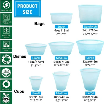 

Silicone food preservation bags, vacuum sealed bags, food freeze preservation bags, refrigerator food preservation boxes