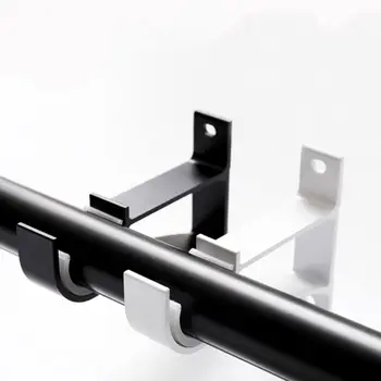 

4pcs/set Curtain Rod Brackets Hook Hanger Holder Ceiling Mounted Home Decor Y98E