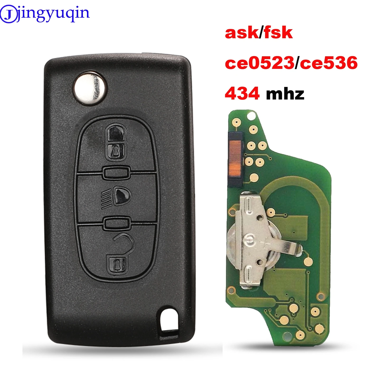 Jingyuqin Ce0523 Ce0536 ASK/FSK 433 МГц ID46 для Peugeot 407 307 308 607 Citroen C2 C3 C4 C5 C6 C8 Автомобильный ключ VA2/HU83