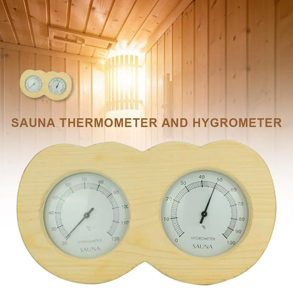 2 в 1 Сауна деревянный термометр гигрометр Паровая Сауна Комнатный термометр измеритель влажности для ванной и сауны для использования в помещении
