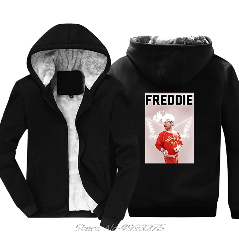 Фредди Меркурий толстовки рок панк хип хоп стиль Harajuku уличная Зимняя шерстяная куртка утепленная толстовка