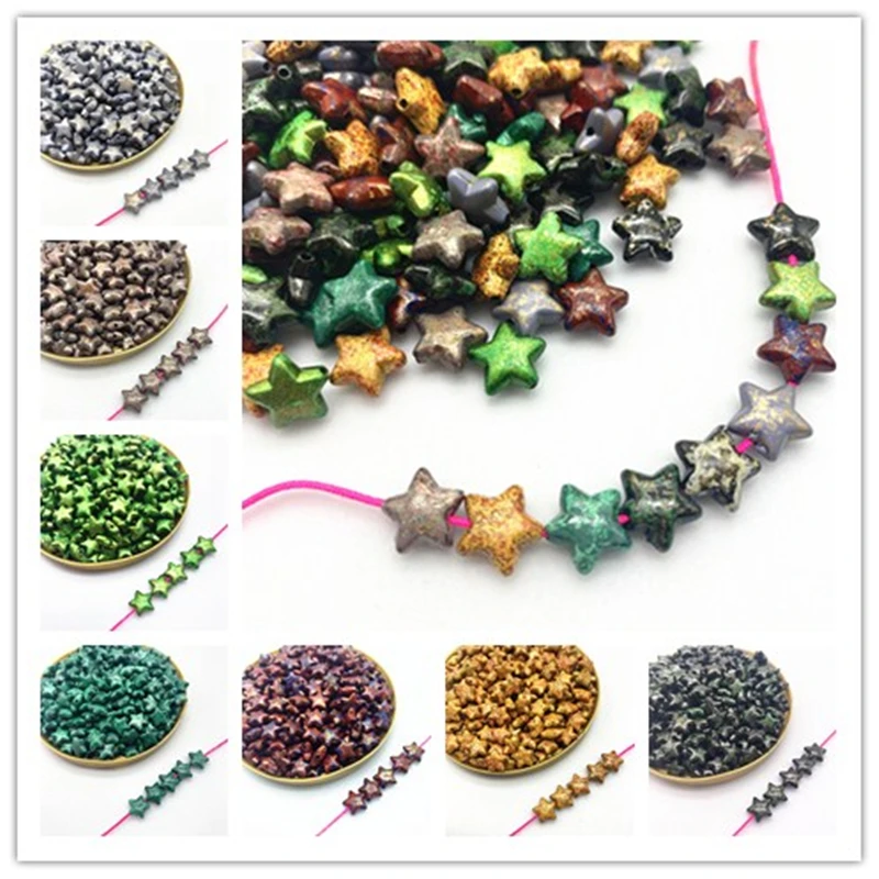 8mm 50pcs Acrylic Beads Star Loose Beads Fit Europe Beads For Jewelry