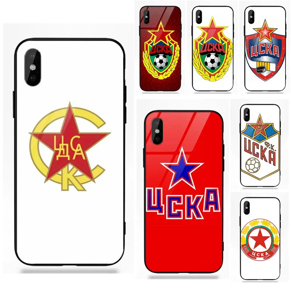 

Moscow Cska For Galaxy S8 S9 Plus For Redmi 5 Note 5A 6 Huawei Honor 7X P20 Lite Mate 10 Pro Tempered Glass Fashion Case