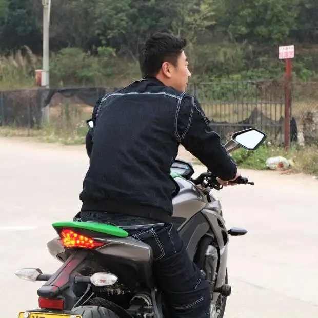 Мотоциклетная куртка для езды на мотоцикле, Мужская гоночная анти-осенняя куртка, мотоциклетная куртка для мотоциклиста, костюм с защитой от ветра, джинсовая Светоотражающая куртка