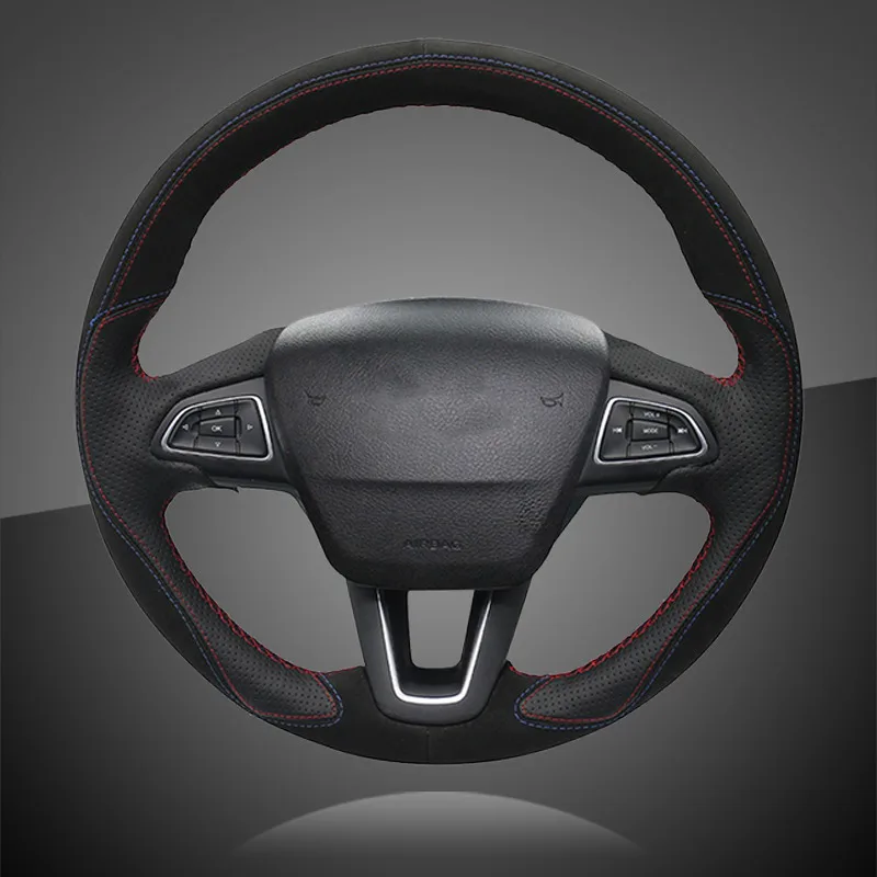 Оплетка на руль автомобиля для Ford Focus 3 2015 2018 Kuga 2016 Escape 2017 Кожаные чехлы