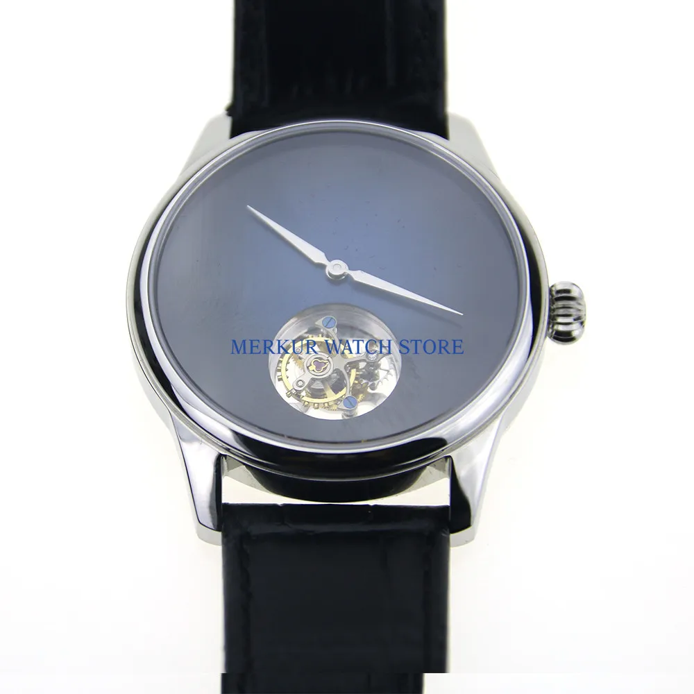 

Sugess Mens Watch Flying Mechanical Seagull ST8000 Tourbillon Movement Skelenton Luxury Dress Gradient Blue