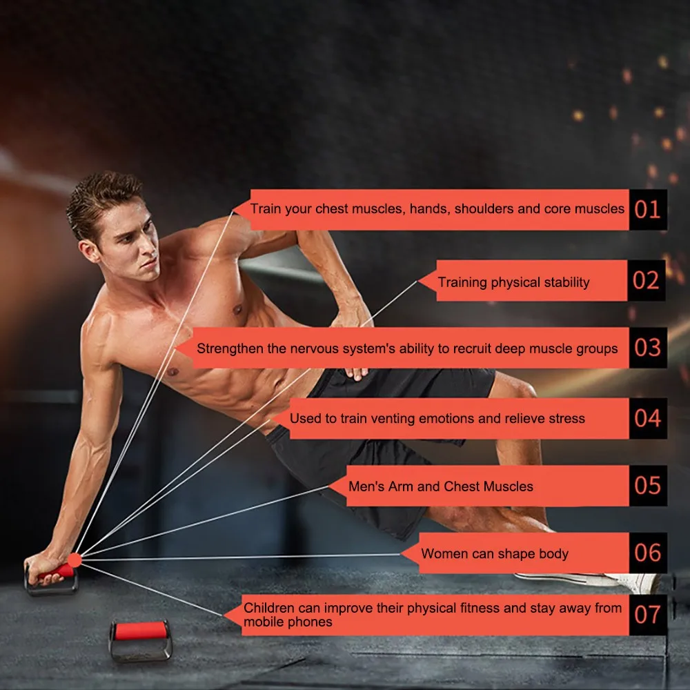 Портативные подставки Pushup для фитнеса, тренировки, ручки Pushup, подставки для пола, программа для обучения Pushup, кронштейн для пуш-ап