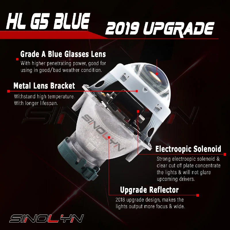 Би-ксеноновые фары линзы HID проектор обновления 3,0 ''для Hella 3R G5 5 синий пленочный объектив Авто аксессуары для модернизации D1S D2S D3S