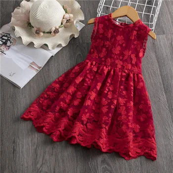 

Princess Kids Party Dresses For Girls 2020 Summer Baby Girl Lace Sleeveless Dress Children Clothing Birthday Vestido Robe Fille