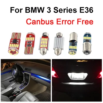 

17pcs White Canbus LED Interior Light License Plate Bulbs Kit For 1990-1999 BMW 3 Series E36 Sedan Coupe M3 325i 328i No Error