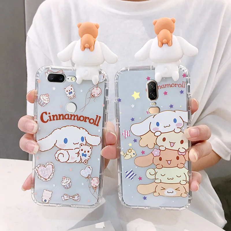 

Oneplus 7 pro Cute 3D Dog phone Case For OnePlus 7 One Plus 5 5T 1+6 6T Silicone 3D Cartoon Soft Ge ltransparent Back Cover