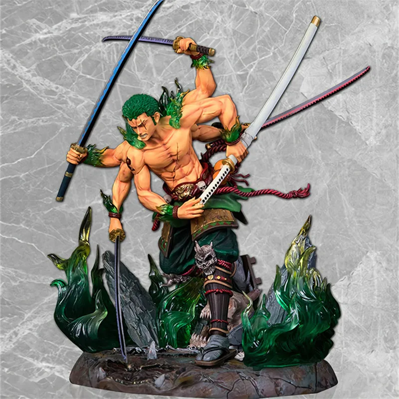 Одна деталь соломенная шляпа пираты меч Roronoa Zoro Santoryu боевые сцены Статуэтка из ПВХ фигурка модель игрушки X3532