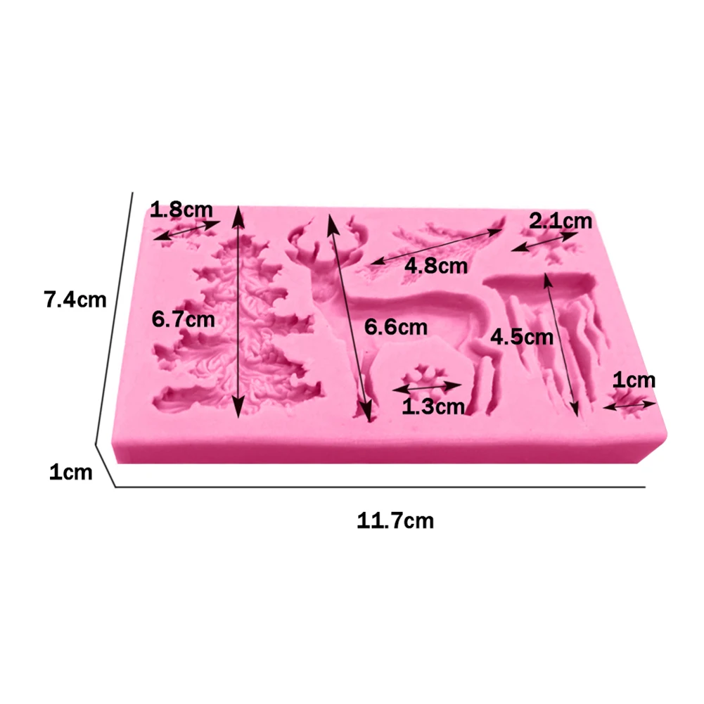 Новинка 2019 силиконовая форма для украшения рождественской елки лося DIY кекс торт