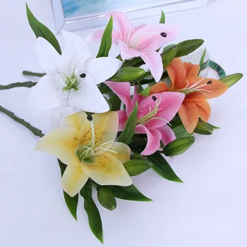 

5pcs Simulation of small Tiger Orchid Artificial Flower Real Touch Flowers Fake Flowers Wedding Decoration Flowers