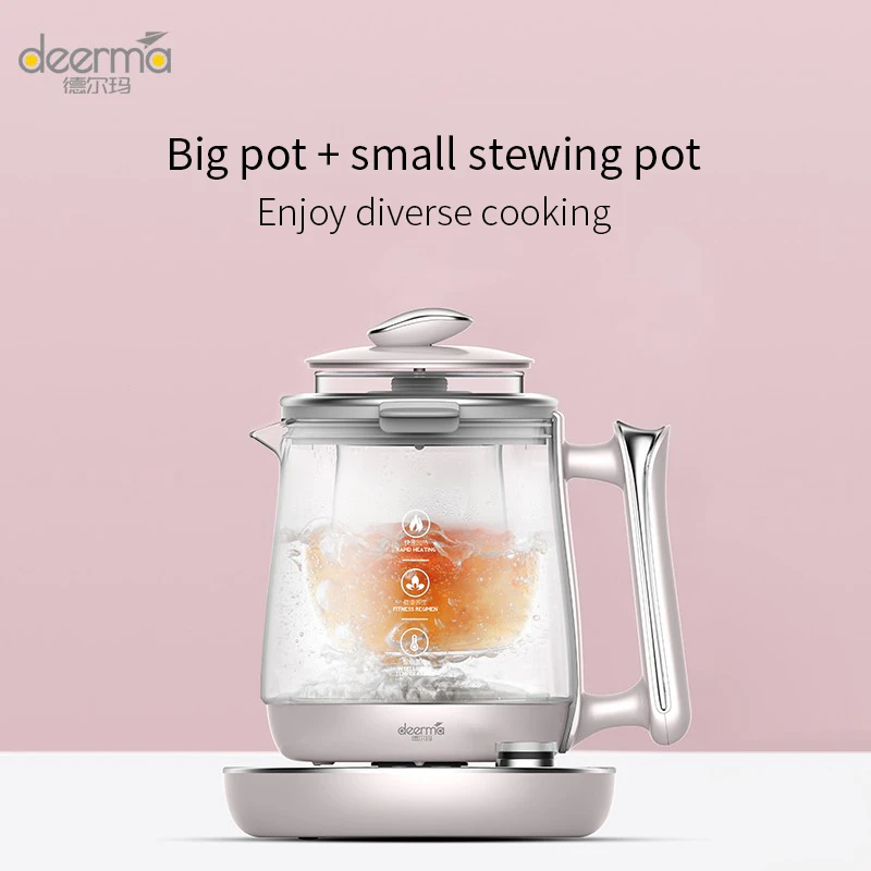 Deerma Electric Kettle Health Pot-ys-203 Fully Automatic Thickened Glass Multi-functional Electric Kettle Tea Pot Ys-203