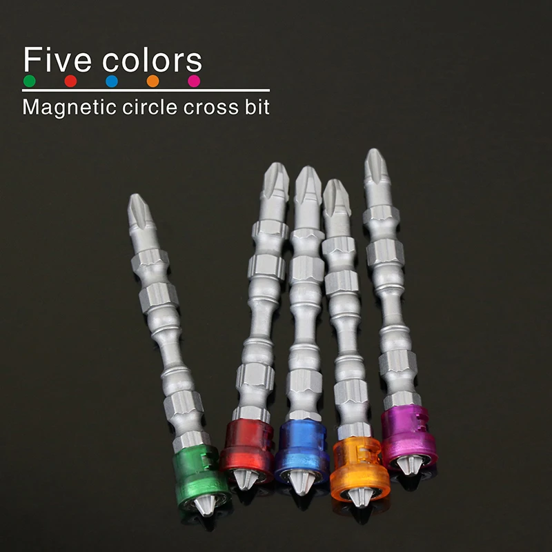 

Phillips screwdriver screwdrivers bit set ph2 screw driver bits precision impact driver magnetic ring hexagon impact five colors