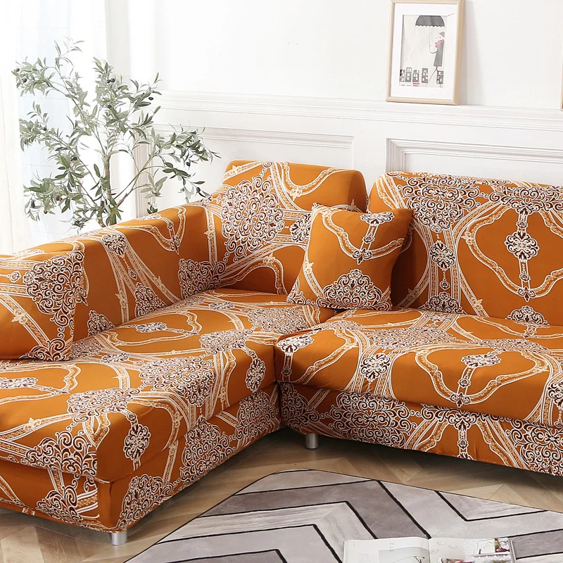 

New Printed Sectional Stretch Sofa Covers Elastic Slipcovers All-inclusive Polyester Sofa Cushion Sofa Towel For Living Room