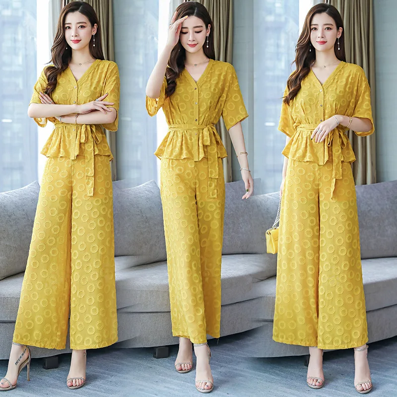 

Youth Cute Street Fashion Set/Suit Skirt 2019 Summer Two-Piece Set Elegant Fresh