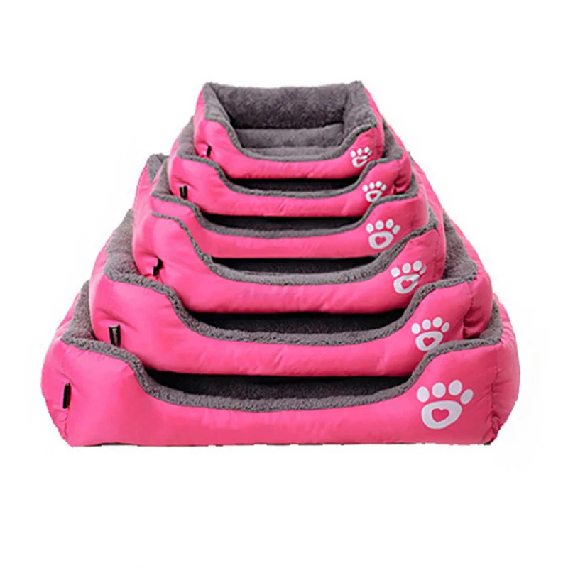 Dog Bed Mats S-3XL Waterproof Bottom Pet Cat Dog Beds For Small Medium Large Dogs 10 Colors Warm Cozy Cat House Pets Big Basket