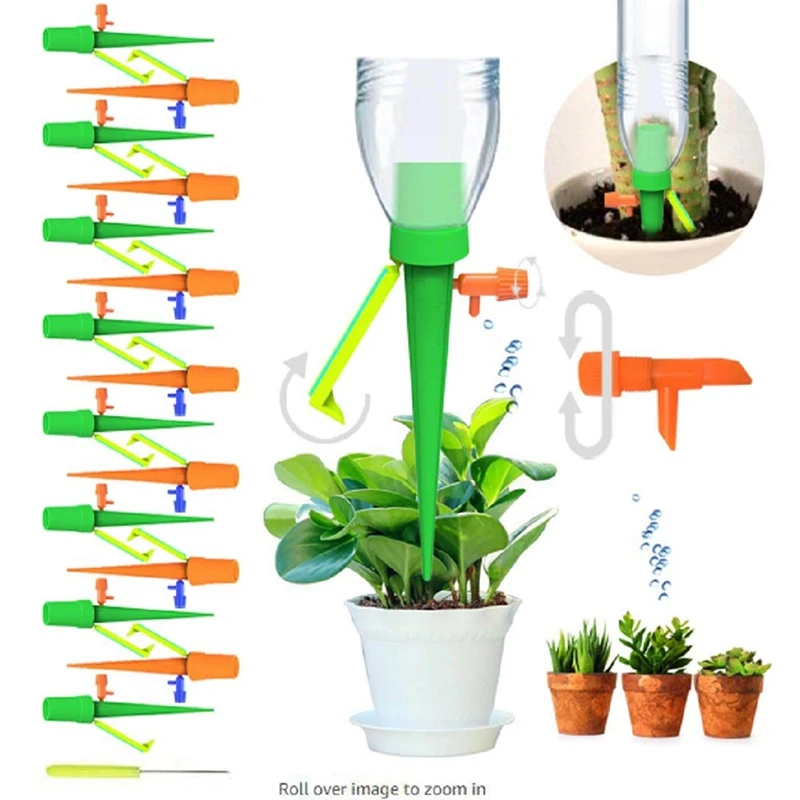 15 шт. самополива растений шипы, автоматический полив Спайк медленного выпуска с регулирующим клапаном переключатель для наружных комнатных растений Tre