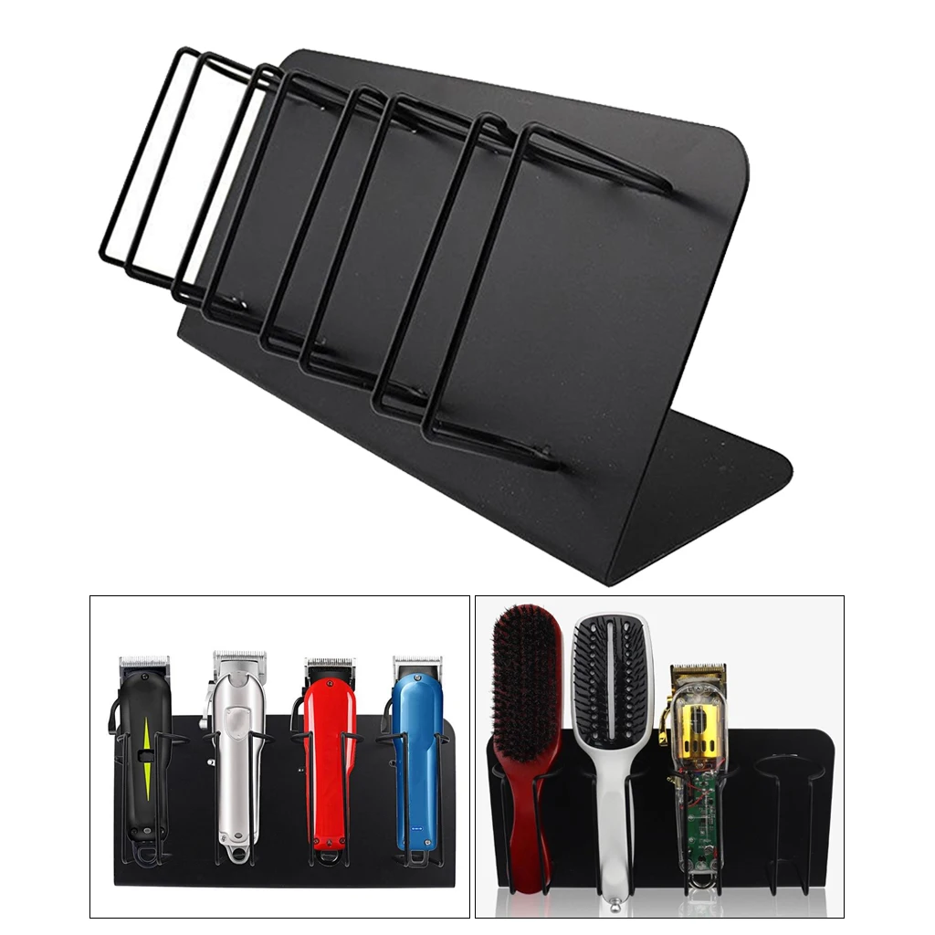 Hair Clipper Holder 4 Slots Barber Station Electric Hair Clipper Hairstylist Tools Storage Rack Salon Accessories