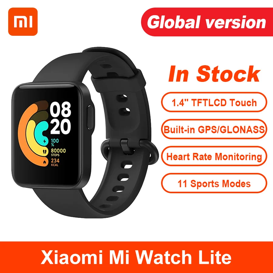 Новейшая модель Глобальная версия Xiaomi Mi band часы Lite 1 4 ''TFTLCD экран 230 мА/ч GPS