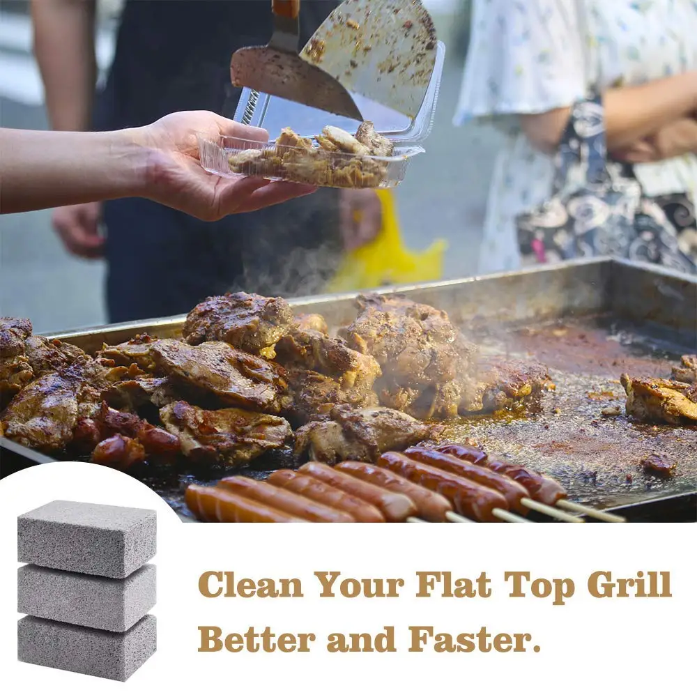 3Pack Griddle Grill Cleaning Brick Safely and Quickly Cleaning Flat Top Grills Removes Stubborn Grime 35FP11