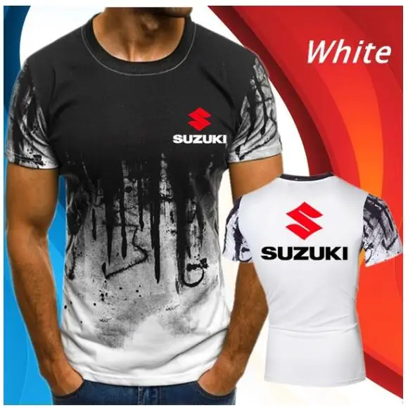 Хлопковая футболка для мотоцикла DH MX, Спортивная футболка для Сузуки, Заводская гоночная футболка, дышащая, ледяная, на ощупь H - Цвет: as picture