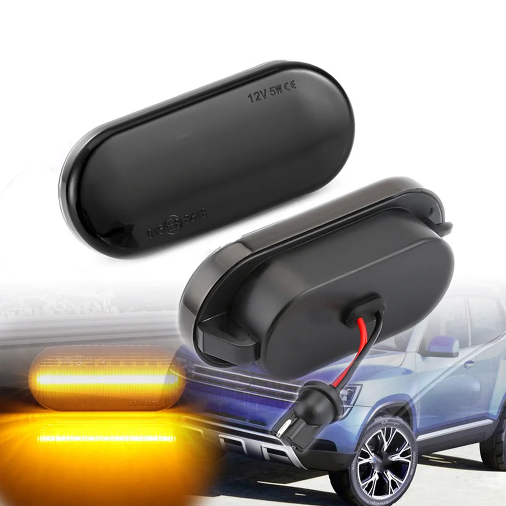 

2pcs 12V Car Turn Signal Lights SMD LED For MK4 Golf/J-Etta/Bora G-TI/R32 P-Assat LED Sequential Side Marker Turn Signal Light