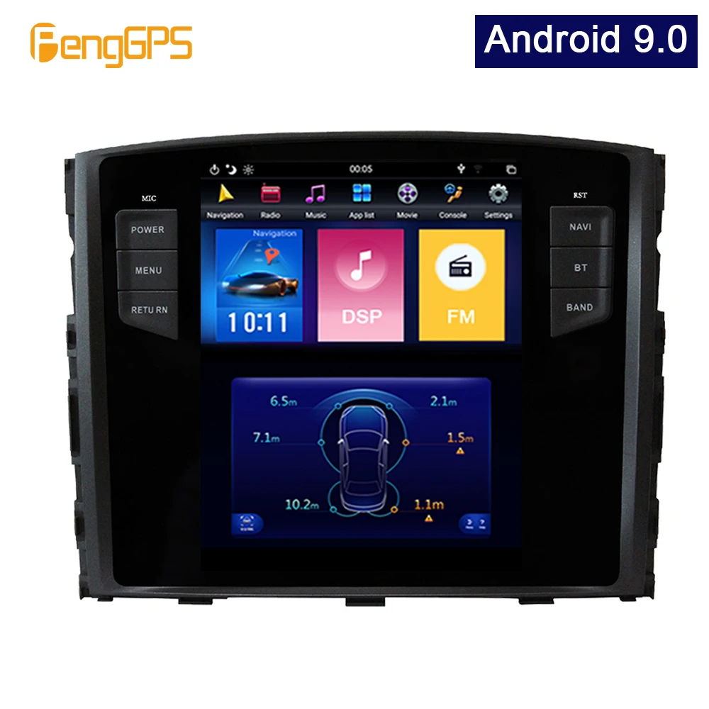 Android 9,0 Tesla вертикальный экран Автомобильный плеер gps навигация для MITSUBISHI PAJERO V97 V93 Shogun Montero 2006
