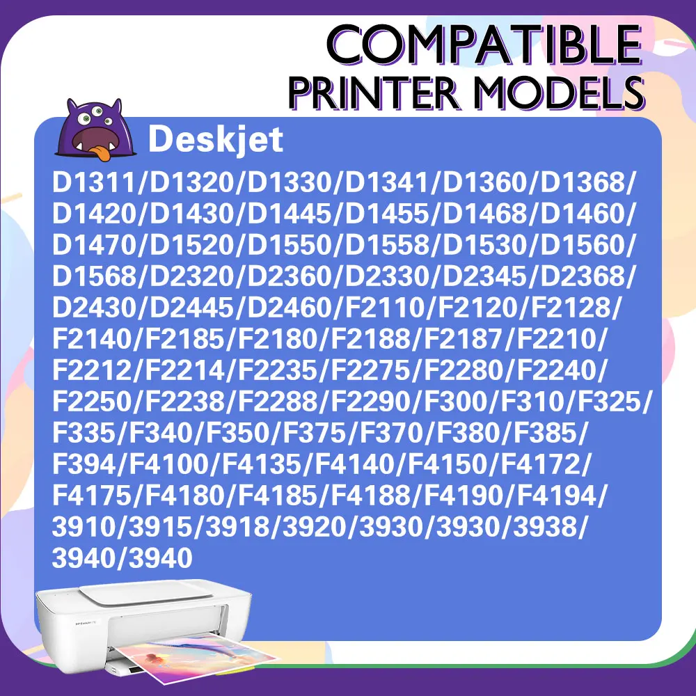 Youngink 21 Cartucho Remanufaturado Substituição Cartucho de Tinta para hp 21 hp 21 xl 22xl hp 21 Tinta Deskjet F2180 F2280 F4180 Impressora - Imagem 3