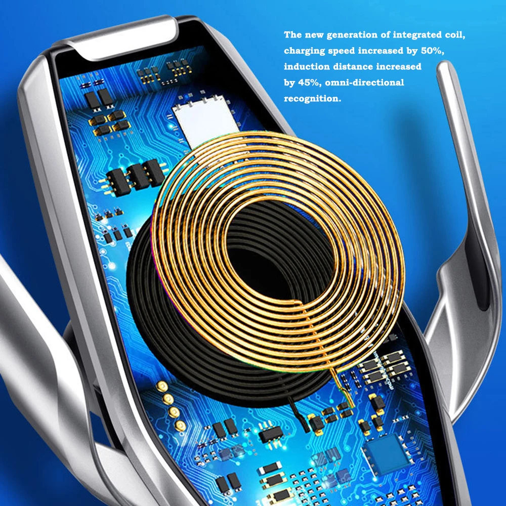 15 Вт автомобильное беспроводное зарядное устройство Qi быстрое зарядное устройство для телефона зарядный держатель для телефона для Hurwei P30 Pro Xiaomi mi9 samsung S10 5G