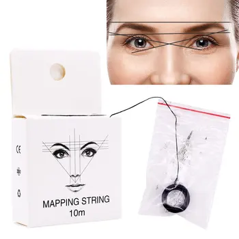 

10m 2pcs Eyebrow Marker Brows Point Ultra Thin Positioning Measuring Permanent Pre Inked Mapping String Thread Tattoo Supplies