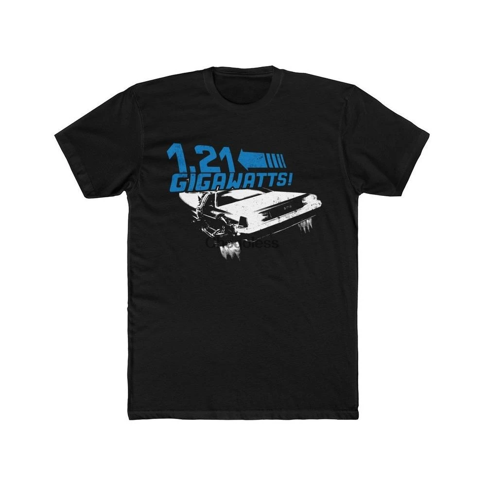 1 21 г. Gigawatts Назад в будущее трилогия 80-х delorean футболка | Мужская одежда