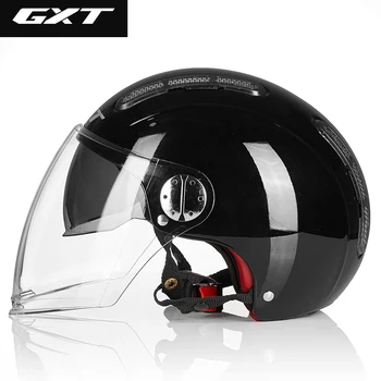 

GXT Motorcycle Helmet Open Face Dual Lens Visors Moto Helmet Electric Bicycle Helmet Summer Scooter Motorbike Helmet Casco Moto