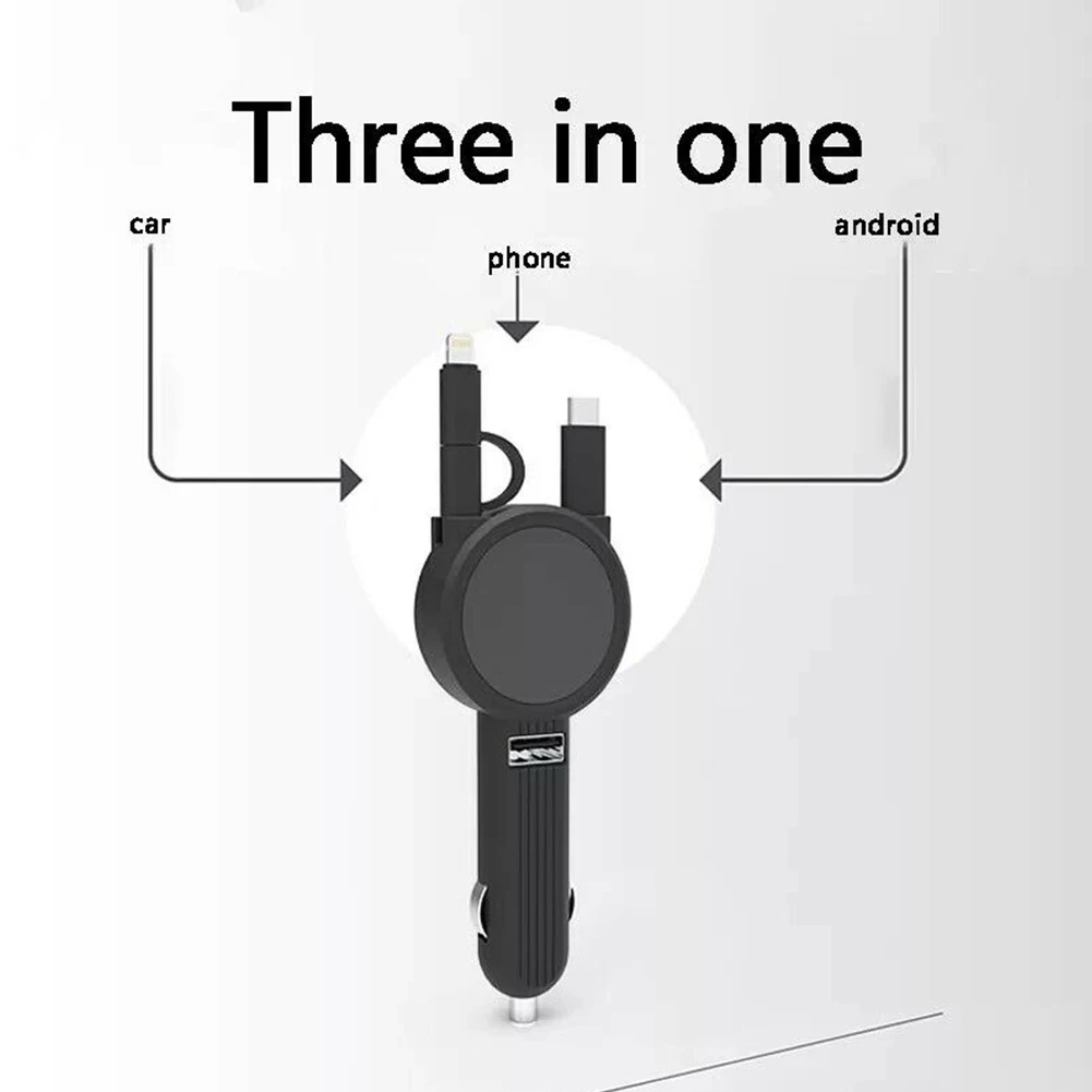3в1 type C USB Удобное Зарядное устройство стабильная Простая установка кабель для передачи данных электронная Автомобильная Быстрая зарядка Аксессуары для мобильных телефонов