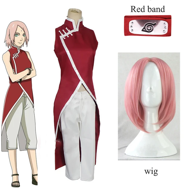 Anime cosplay Haruno Sakura 1st Halloween Cosplay Costume