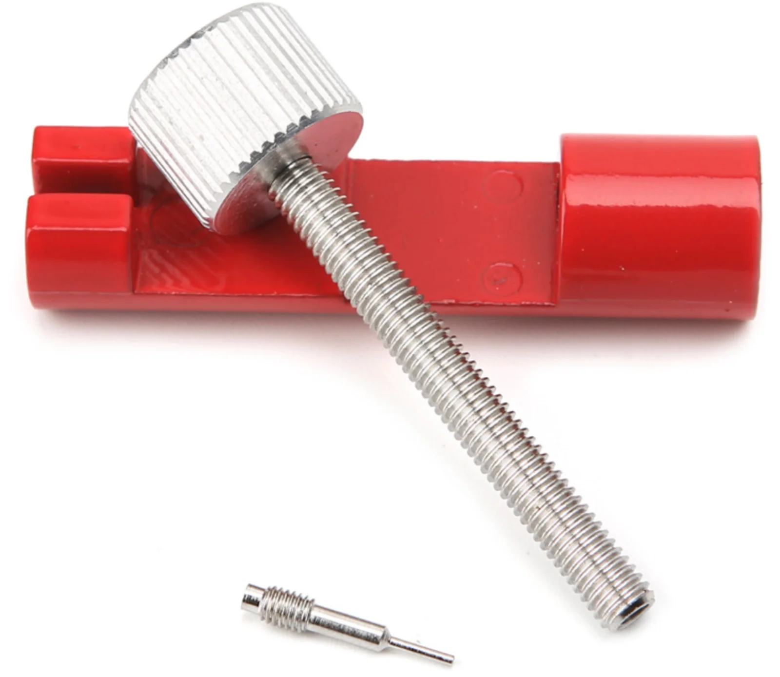 Red Metal Adjuster Watch Band Strap Bracelet Link Pins Remover Repair Tools Kit Red watch repair tools