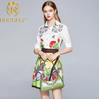 

Fashion New 2020 Summer Zebra Animal Floral Printed 2 Piece Set Women Short Sleeve Shirt Top + Irregular A-Line Skirt Set